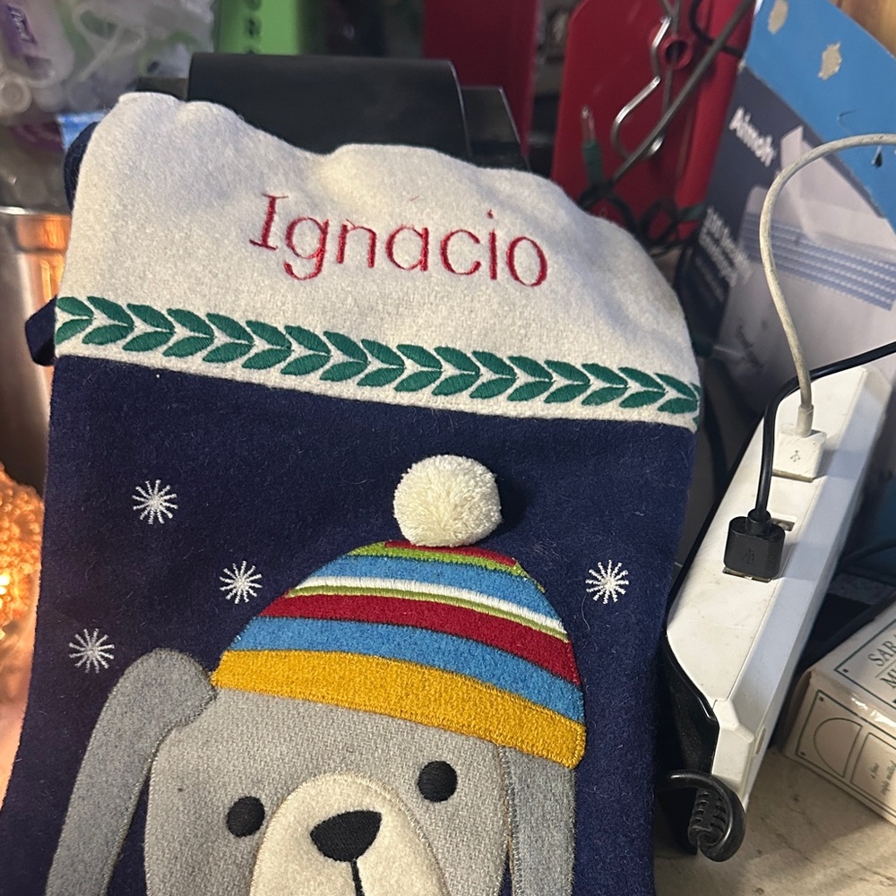Ignacio Festive Dog Christmas Stocking